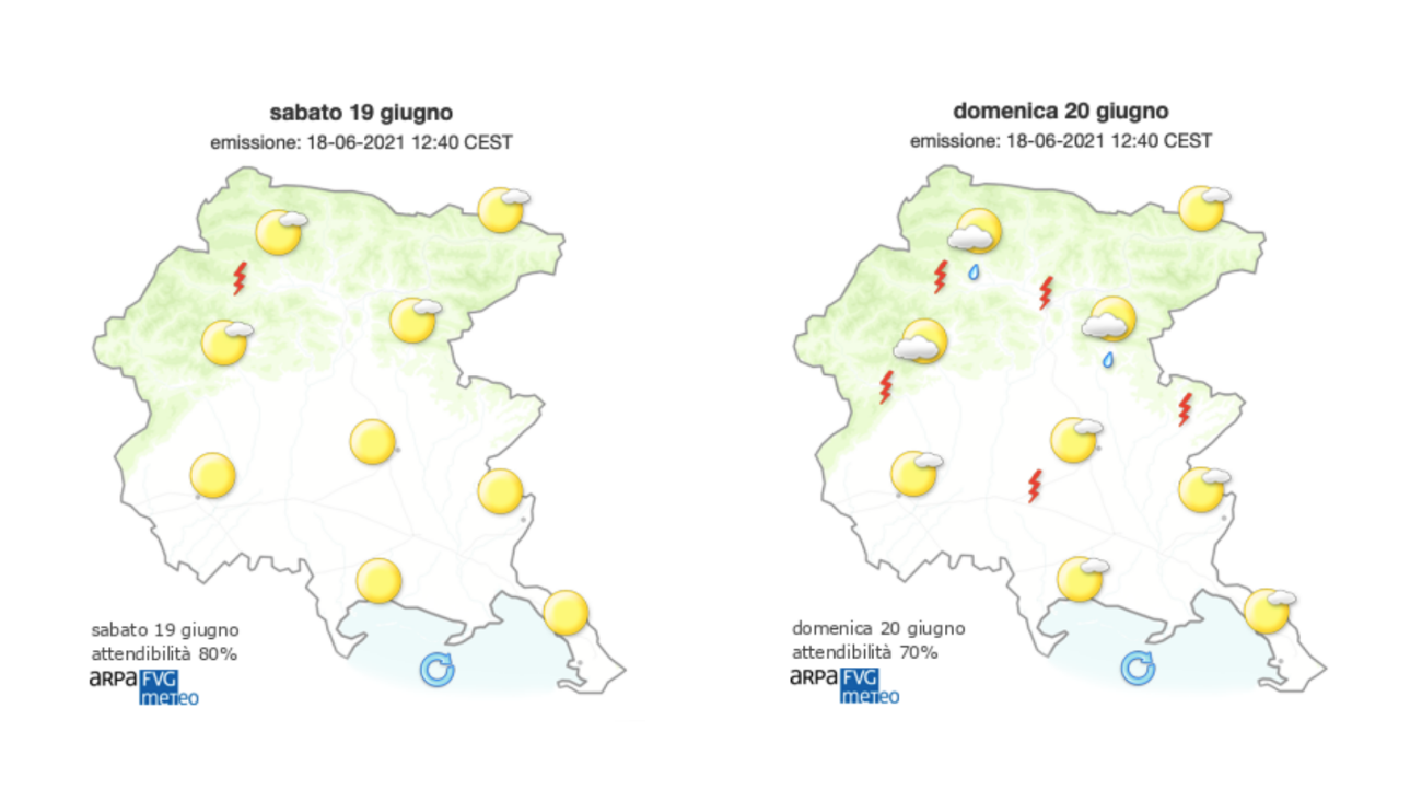Immagine per L'anticiclone si estende sul Goriziano, weekend di gran caldo 